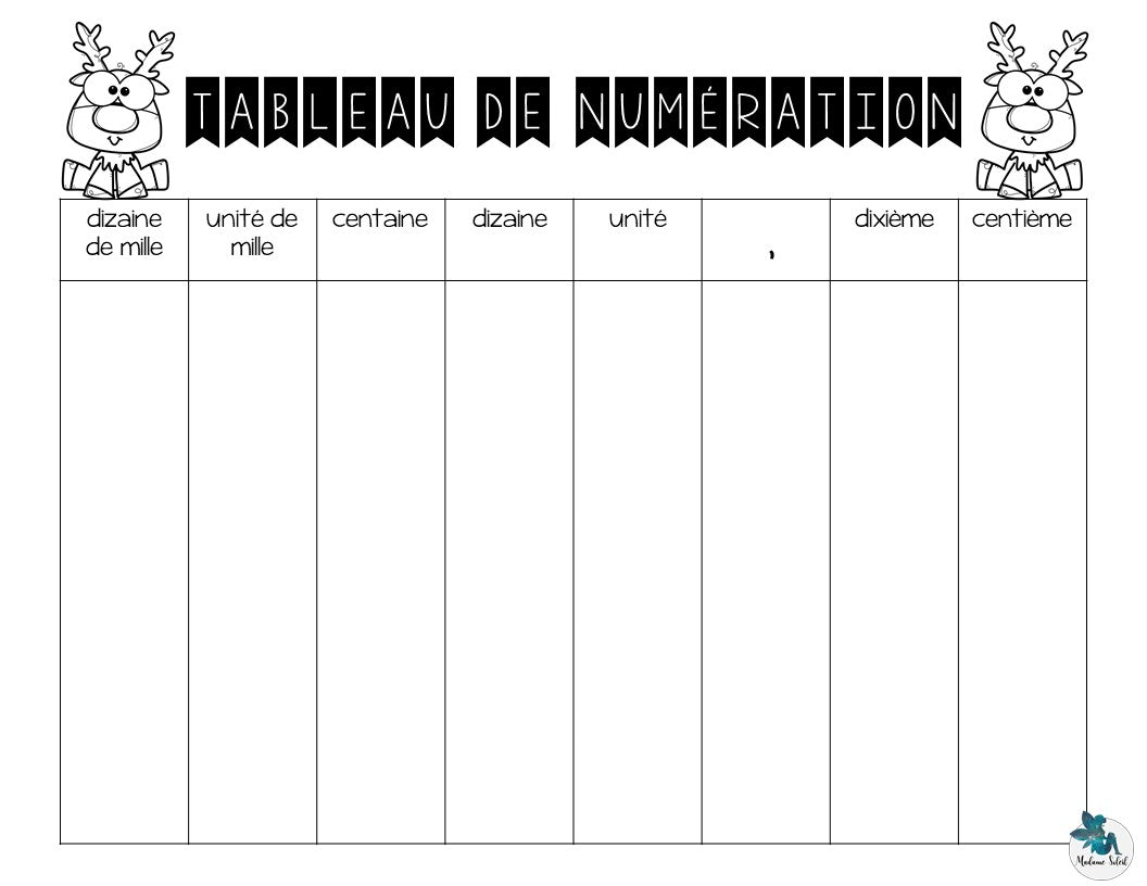 Nombres décimaux de l'hiver