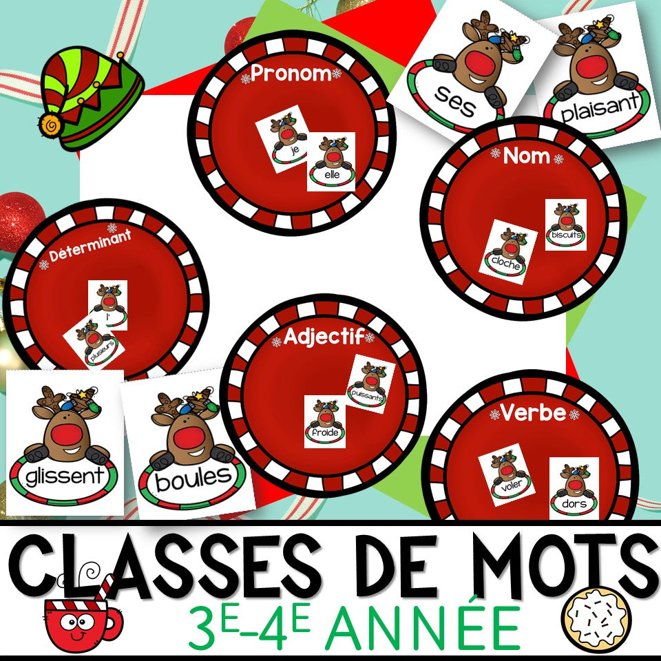 Classes de mots de Noël en 3e-4e année
