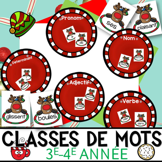 Classes de mots de Noël en 3e-4e année