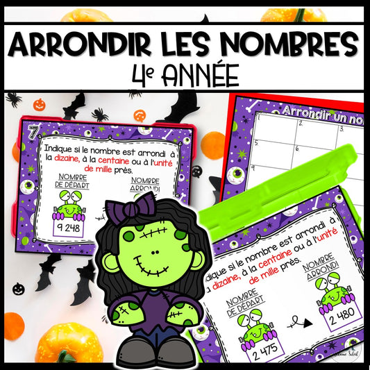 Arrondir les nombres à 4 chiffres : Halloween