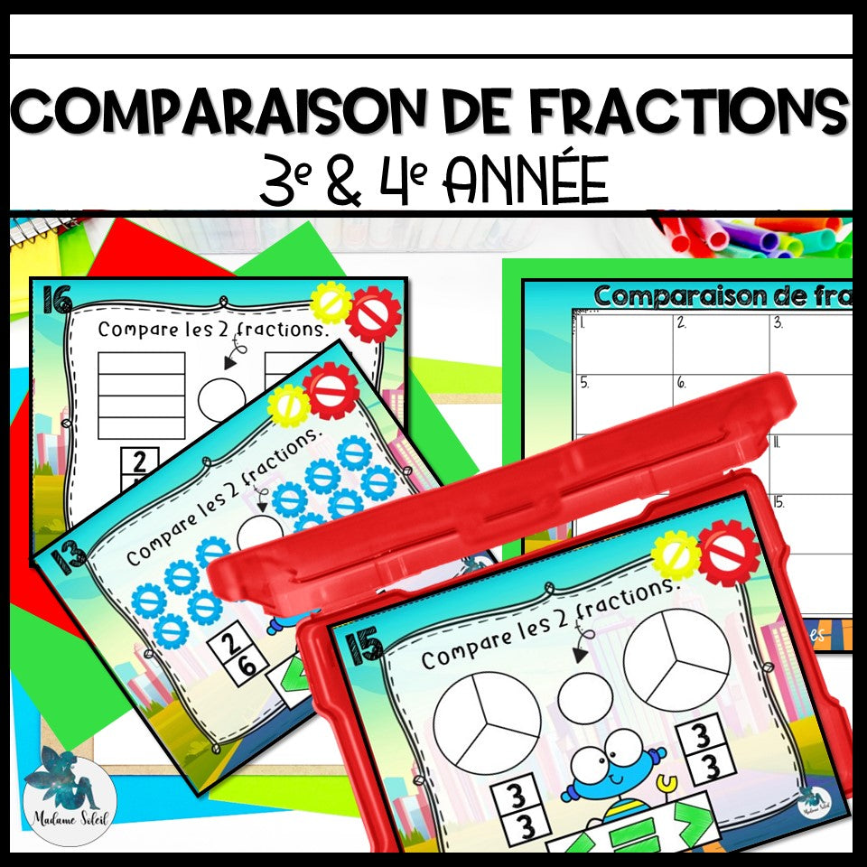 Comparaison de fractions chez les robots
