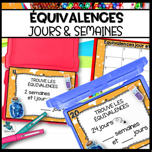 Équivalence de temps : jours et semaines