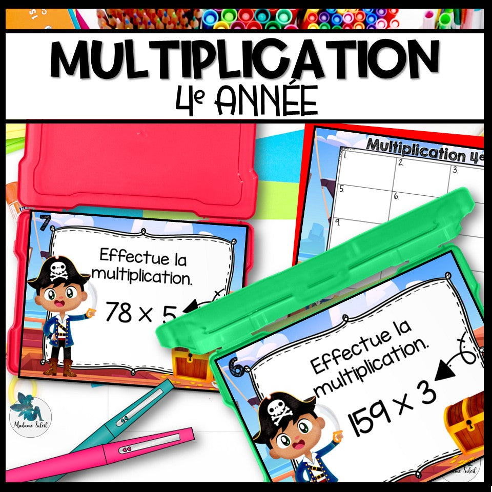 Multiplication en 4e année chez les pirates