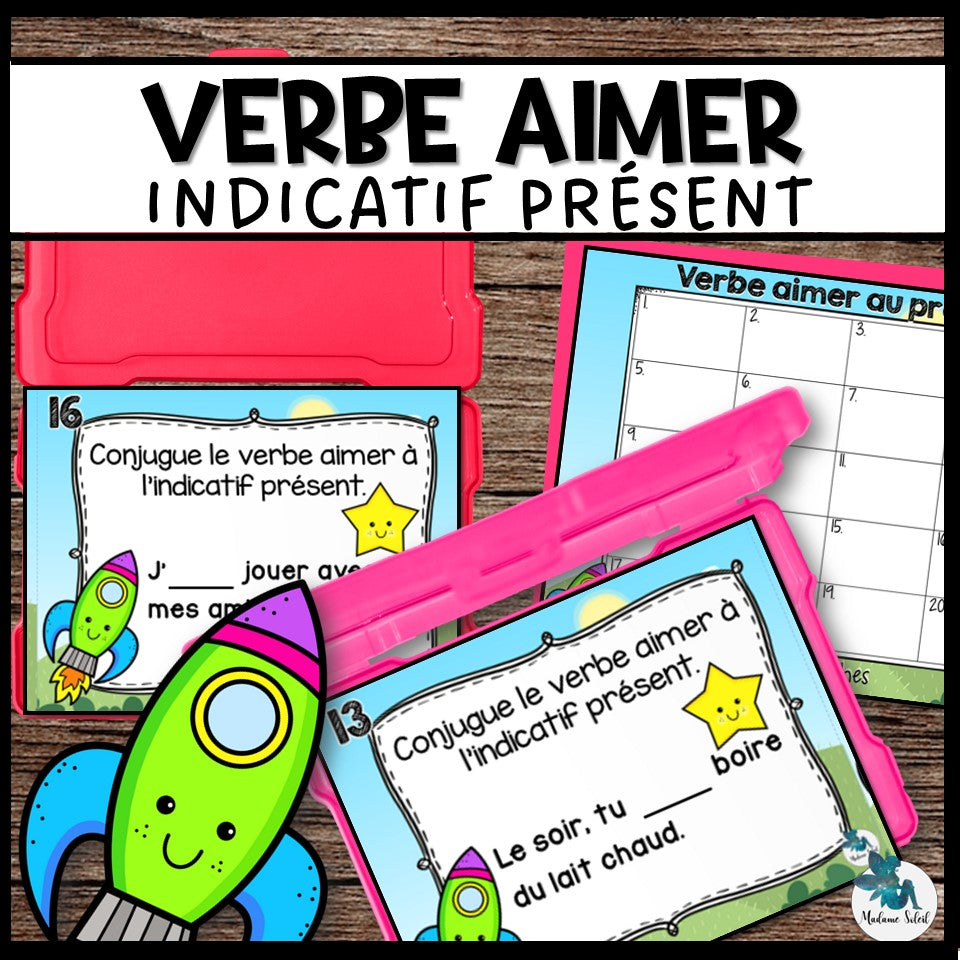 Verbe aimer – Présent de l’indicatif | 2e cycle | Madame Soleil
