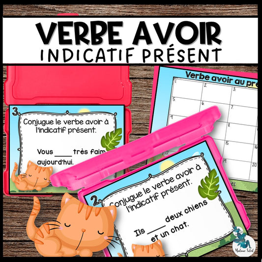 Verbe avoir Indicatif présent
