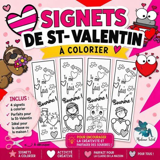 Signet de St-Valentin à colorier!