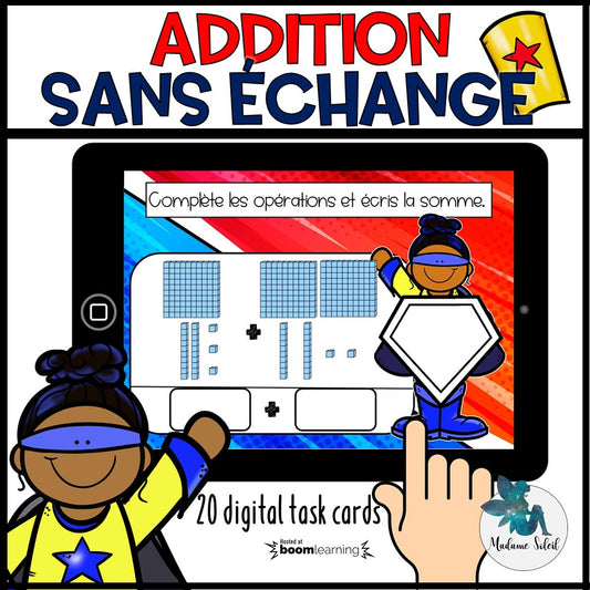 Addition de nombres à 3 chiffres sans échange – Boom Cards