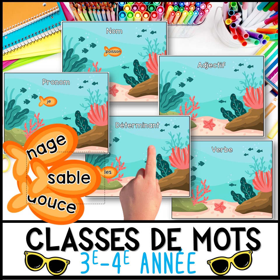 Classes de mots de la plage 3e - 4e année