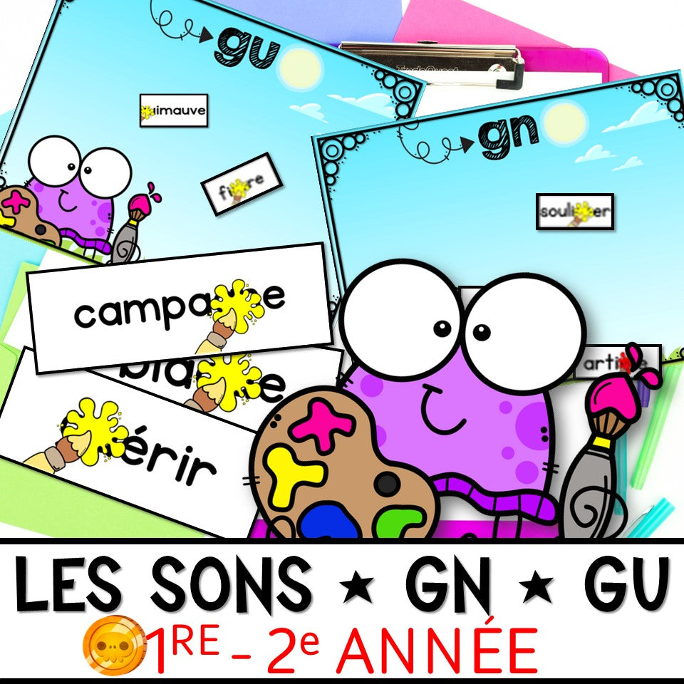 Les sons gn et gu sous la peinture