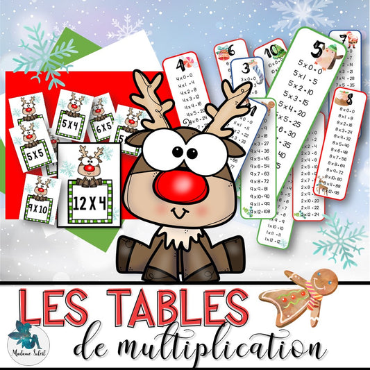 Atelier des tables de multiplication de Noël