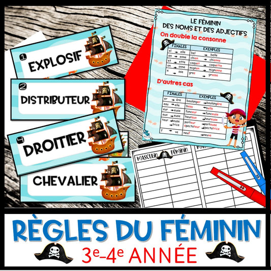 Le féminin des noms et des adjectifs chez les pirates