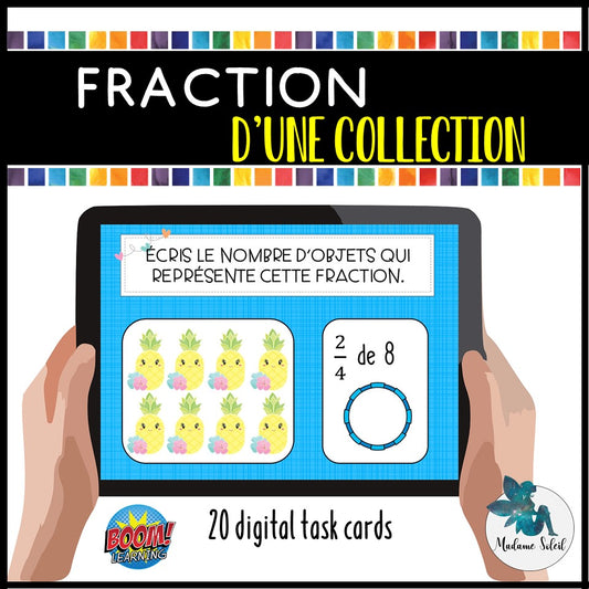 Fraction d'une collection - BOOM CARDS !