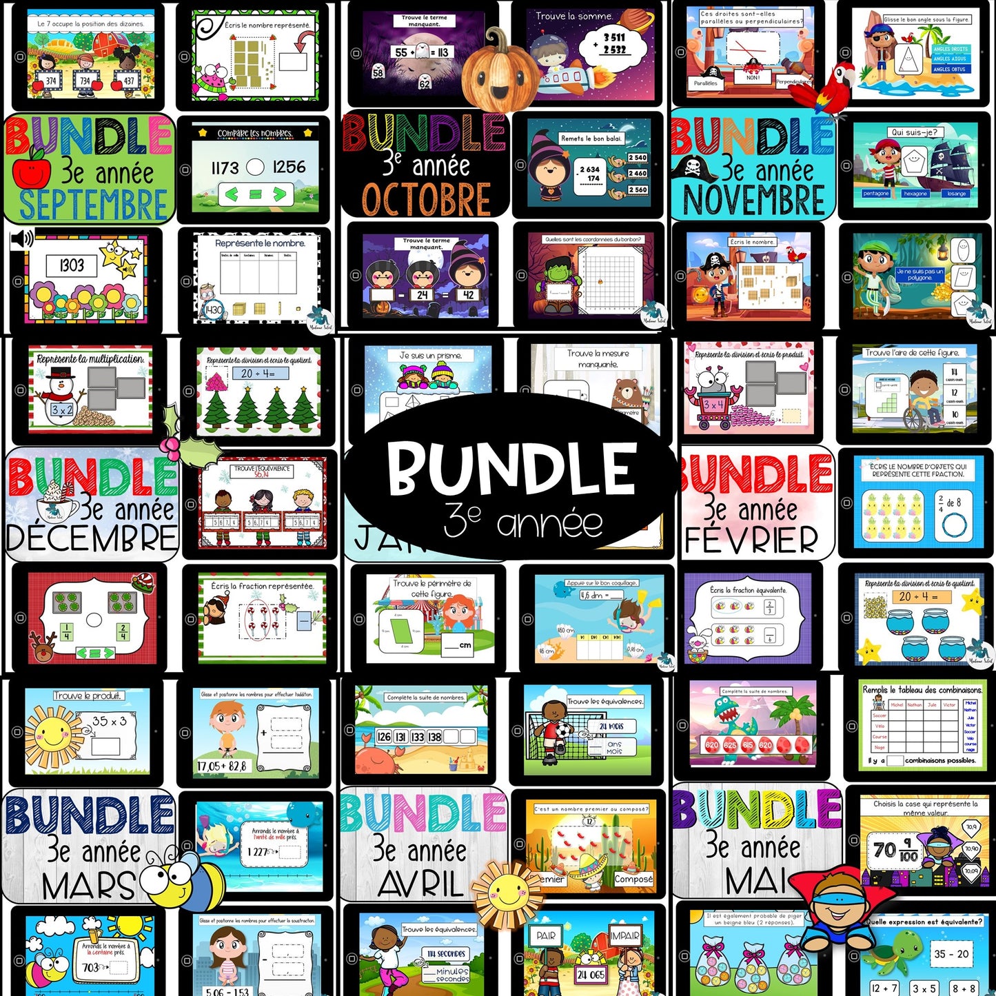 Bundle géant 3e année BOOM CARDS