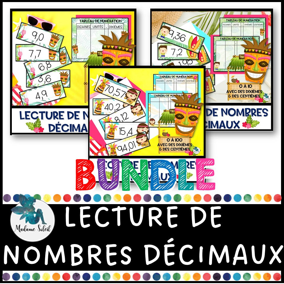 Bundle – Lecture de nombres décimaux tropicaux