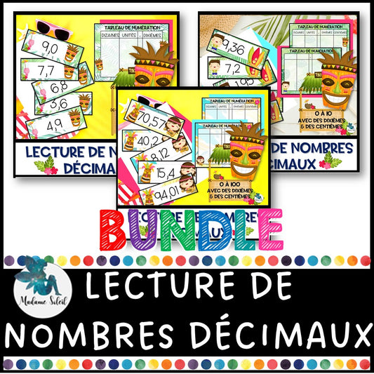Bundle – Lecture de nombres décimaux tropicaux