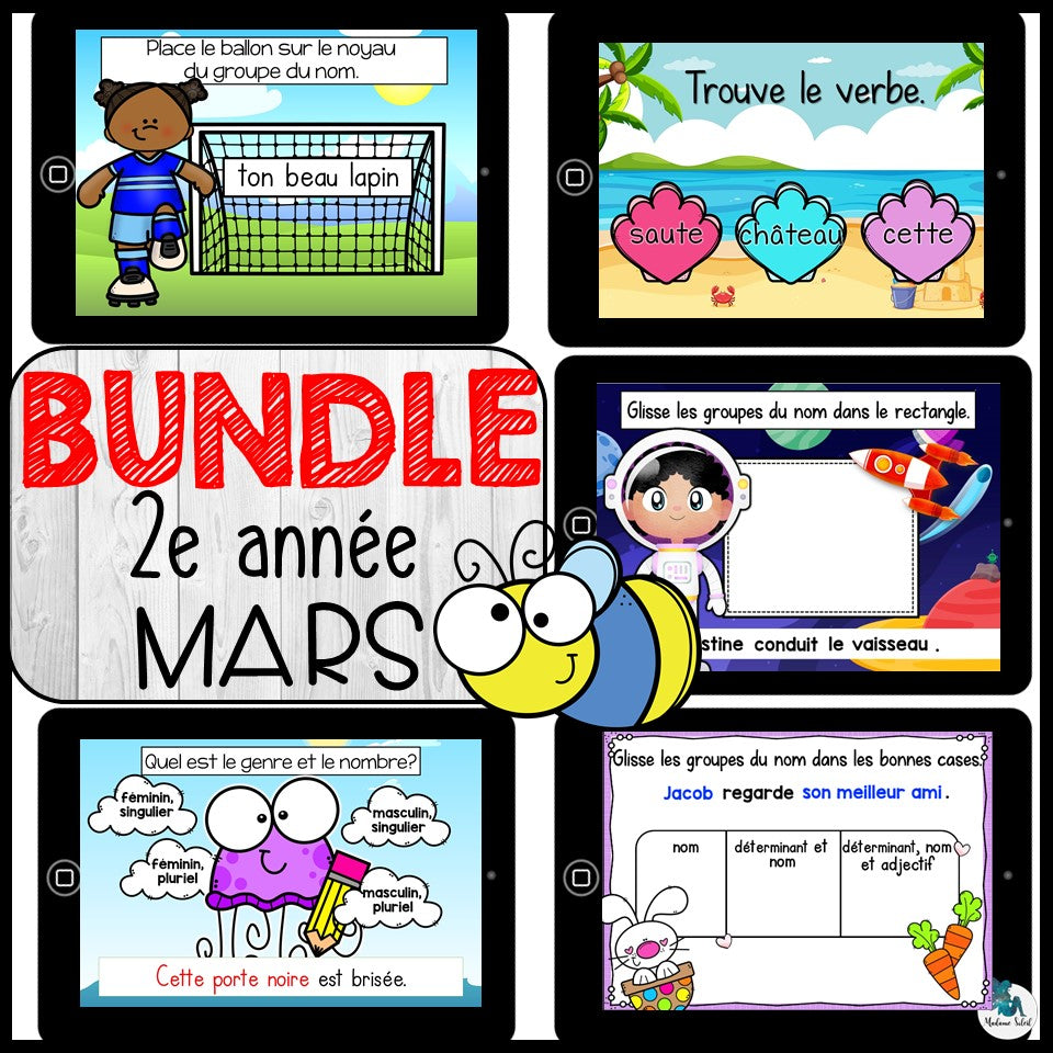 Bundle de français 2e année – Mars