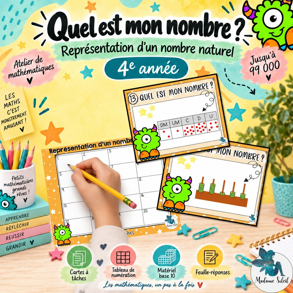 Représentation d'un nombre naturel en 4e année