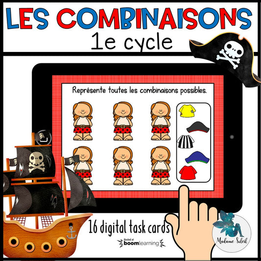 Les combinaisons chez les pirates Boom Cards