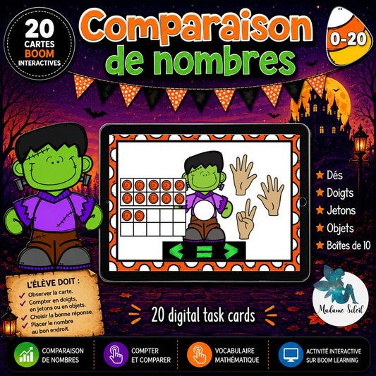 Comparaison de nombres de l'Halloween 0-20