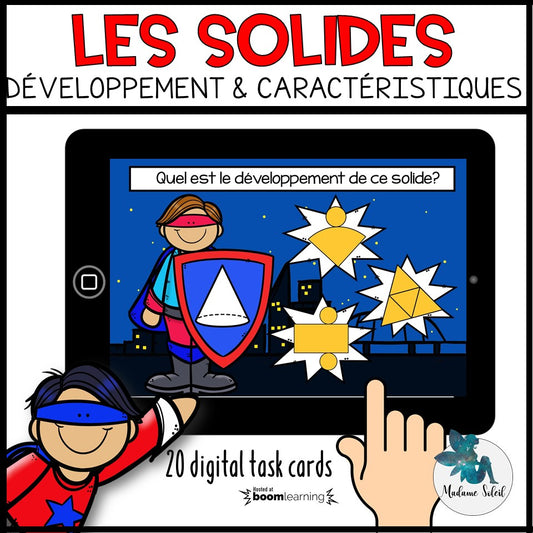 Les solides : développement et caractéristiques - Boom Cards