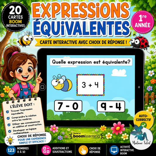 Expressions équivalentes en 1re année