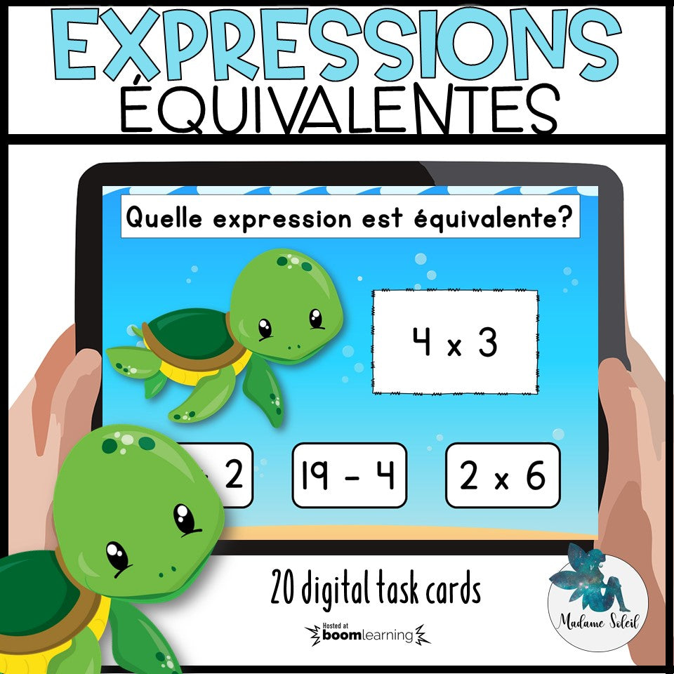 Expressions équivalentes - Boom Cards