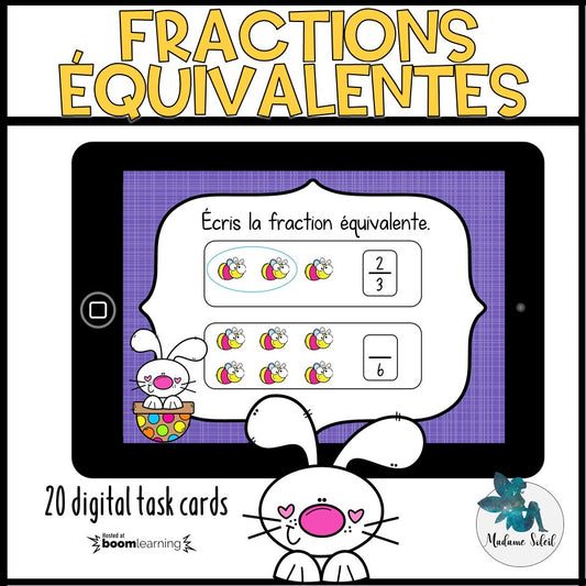 Fractions équivalentes Boom Cards