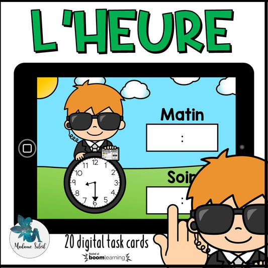 Lire l'heure - Boom Cards