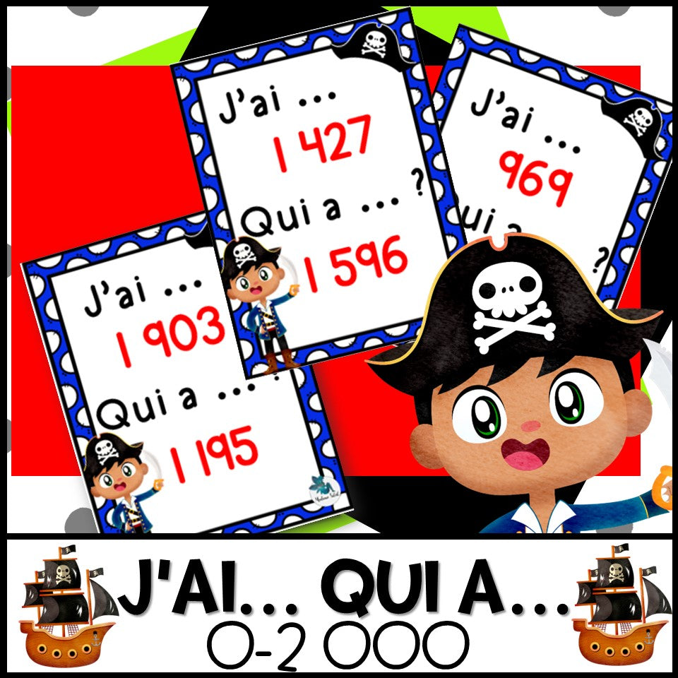 J'ai ... Qui a ...? Les nombres de 0 à 2 000