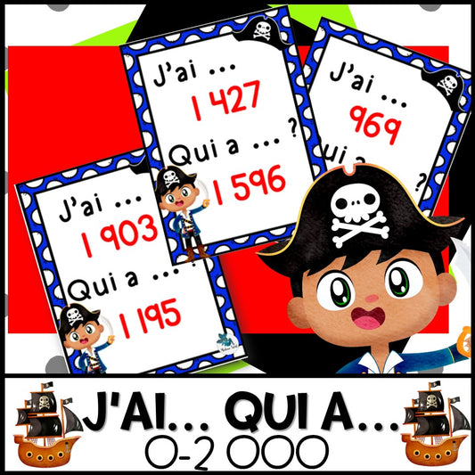 J'ai ... Qui a ...? Les nombres de 0 à 2 000