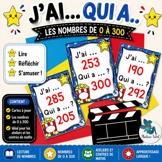J'ai ... Qui a ...? Les nombres de 0 à 300