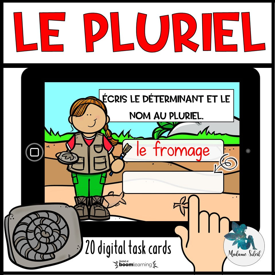 Le pluriel des déterminants et des noms - Boom Cards