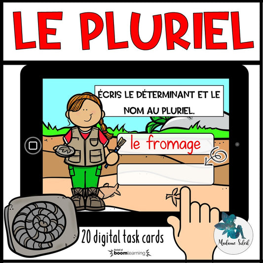 Le pluriel des déterminants et des noms - Boom Cards