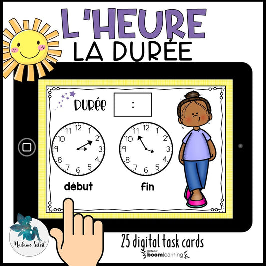 La durée et l'heure - Boom Cards