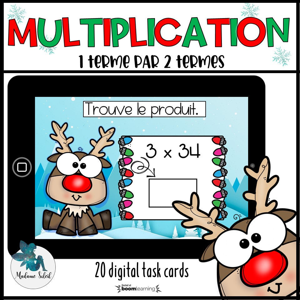 Multiplication de l'hiver Boom Cards