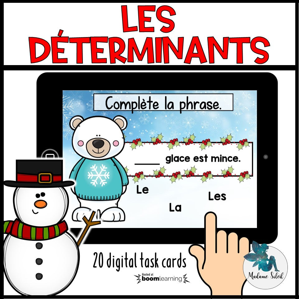 Les déterminants de l'hiver - Boom Cards