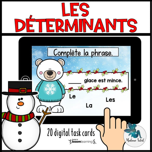 Les déterminants de l'hiver - Boom Cards