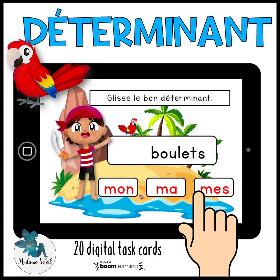 Les déterminants - Boom cards