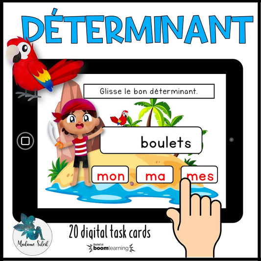 Les déterminants - Boom cards