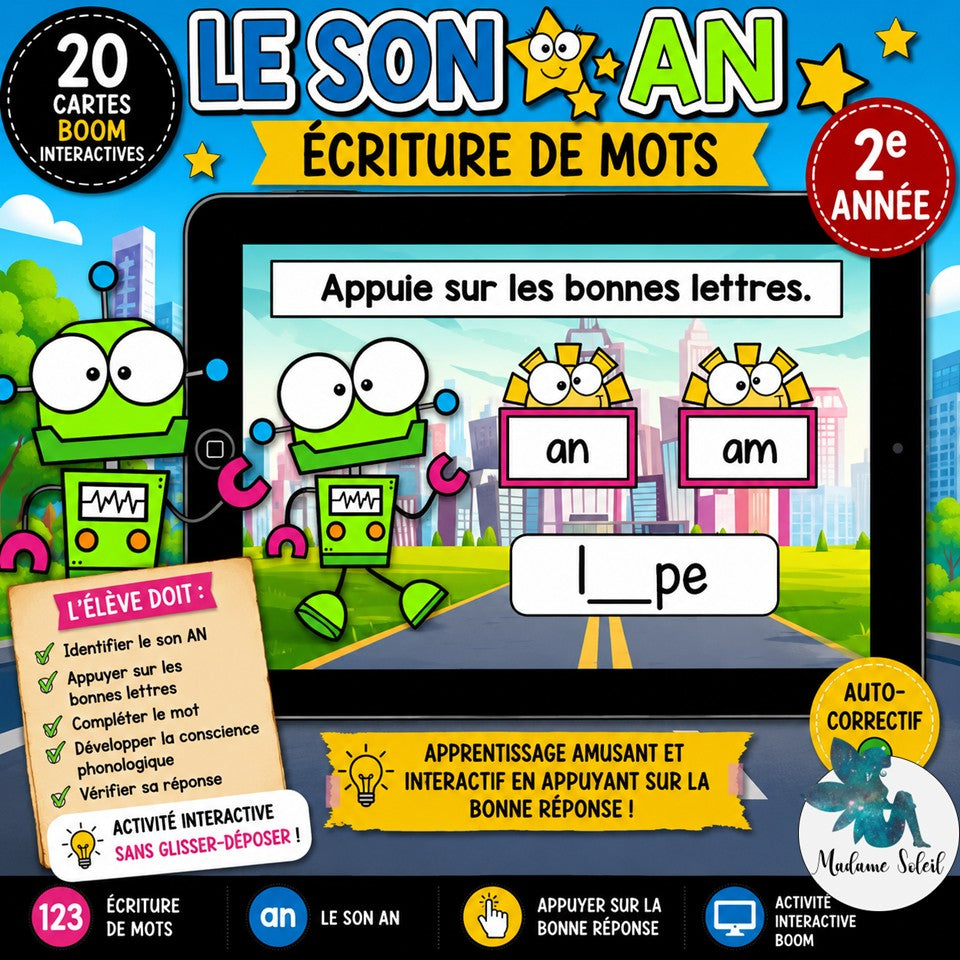 Le son an : an am Boom Cards