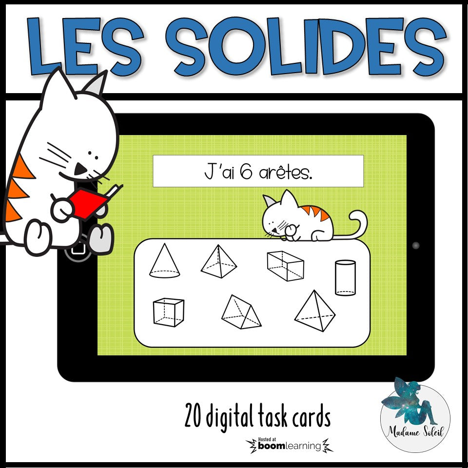 Les solides et ses caractéristiques Boom Cards