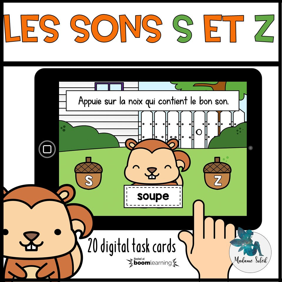 Les sons s et z - Boom Cards