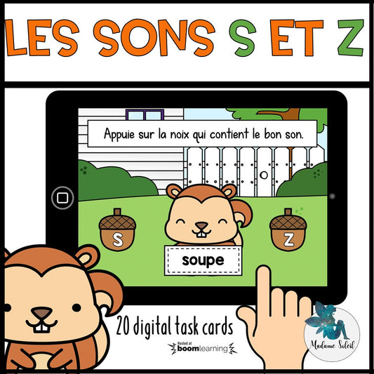 Les sons s et z - Boom Cards
