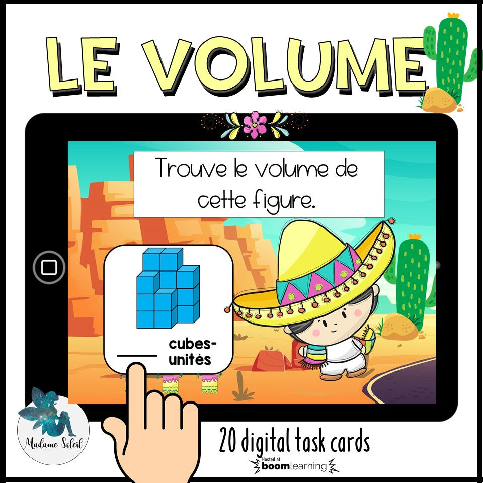 Le volume et ses cubes-unités - Boom Cards
