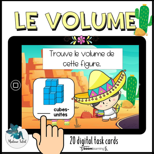 Le volume et ses cubes-unités - Boom Cards