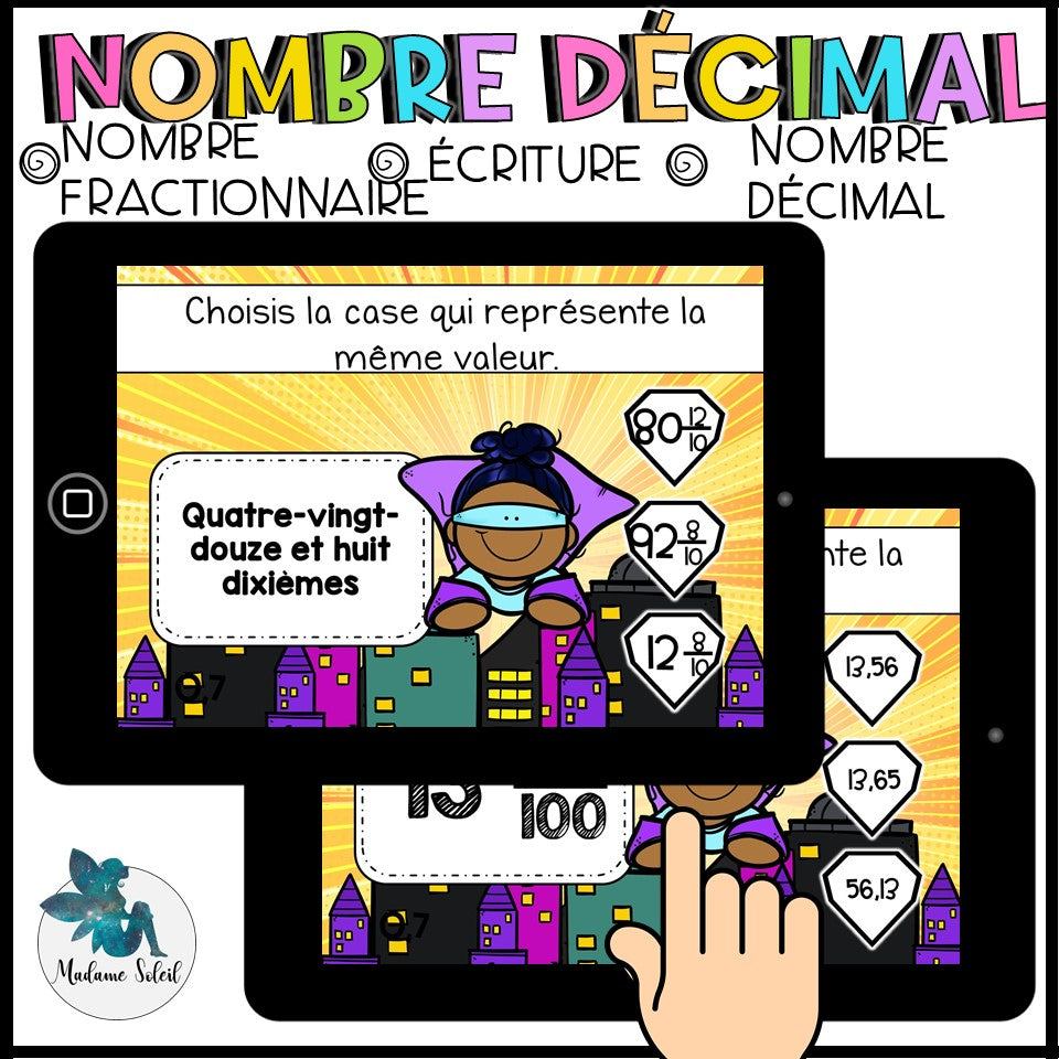 Les nombres décimaux - Boom Cards