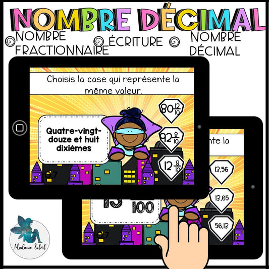 Les nombres décimaux - Boom Cards