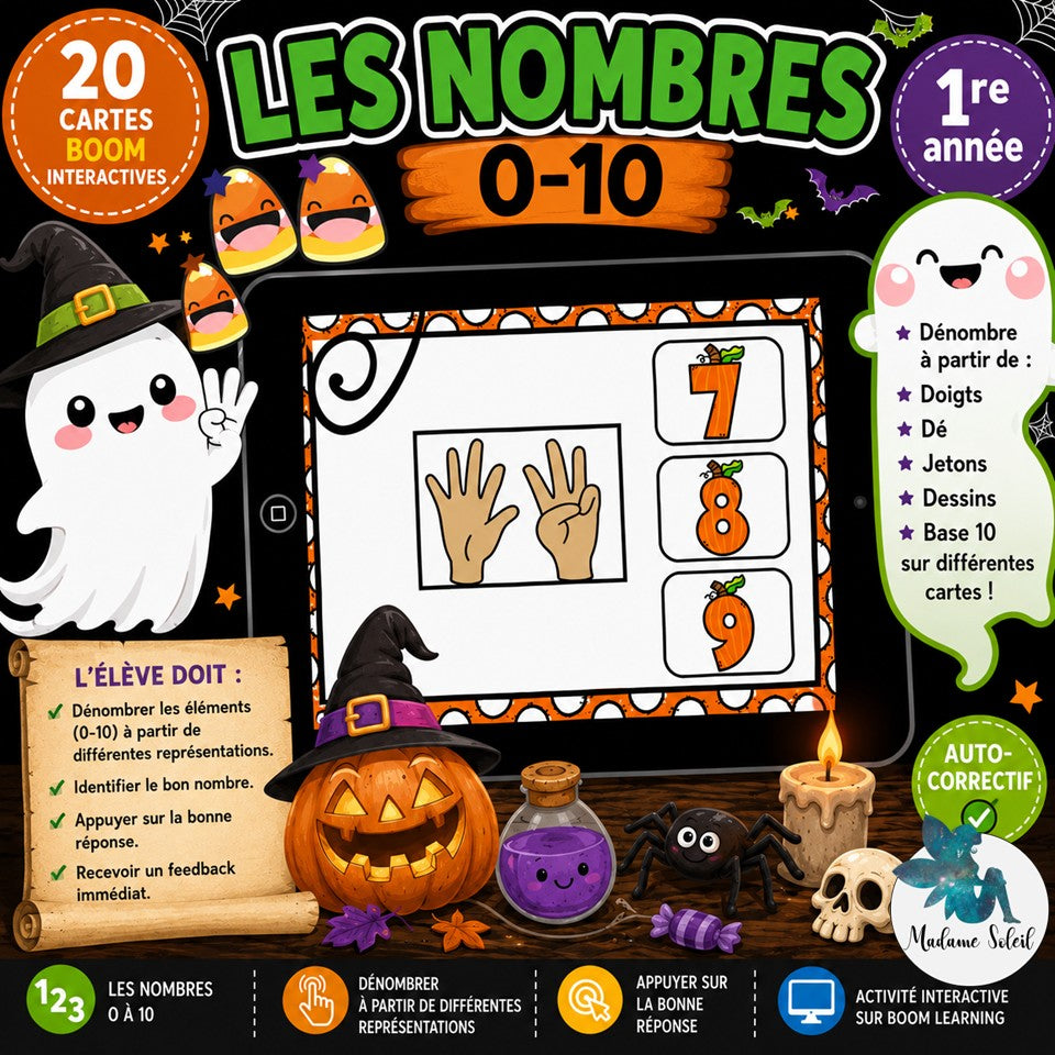 Nombres de 0-10 Halloween BOOM CARDS