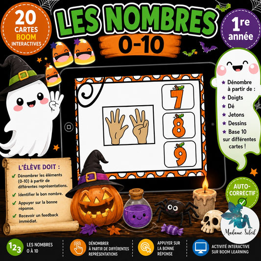 Nombres de 0-10 Halloween BOOM CARDS