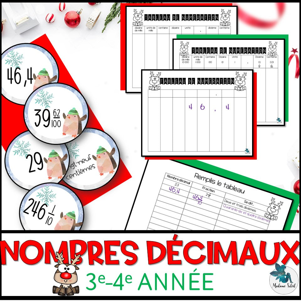 Nombres décimaux de l'hiver